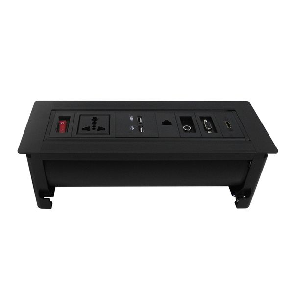 

multifunctional flip up desksocket for conference room/office/other with usb charger,vga