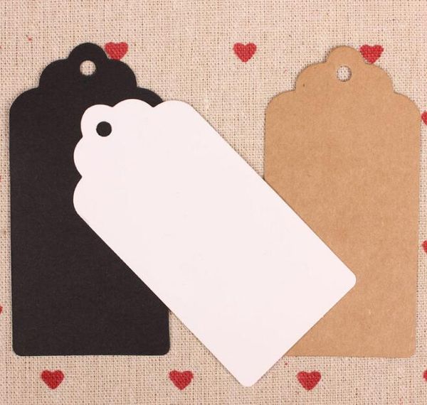 

packaging label kraft paper tags diy scallop label wedding gift decorating tag star heart shape black white brown