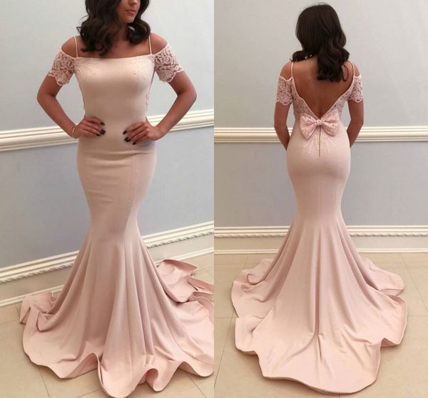

simple spaghetti straps mermaid prom evening dresses 2018 long floor length backless formal dresses evening gowns elegant yousef aljasm, Black;red