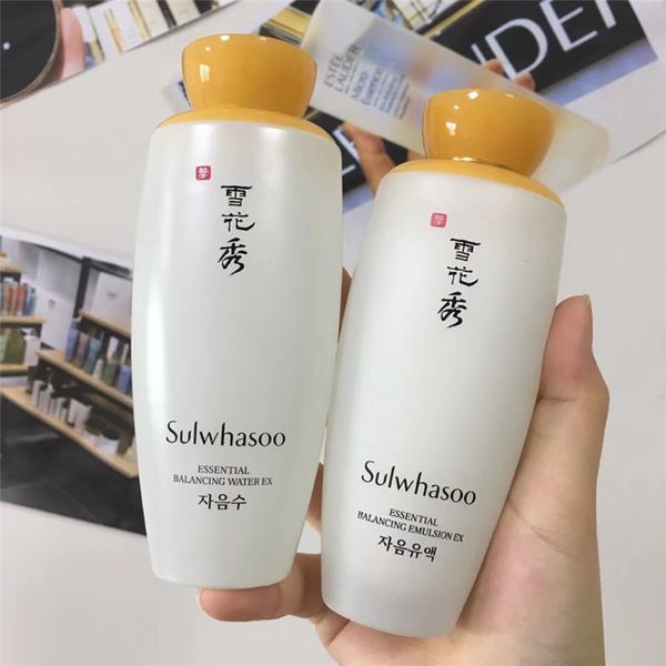 

korea brand sulwhasoo essential balancing water ex toner & emulsion essence deep moisturiation smooth skin 125ml, White