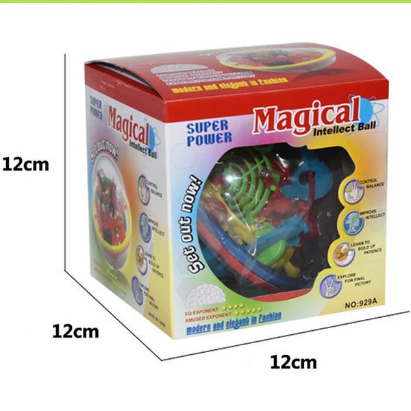 

Hot 100 Barriers Funny 3D Puzzle Maze Ball Labyrinth magical intellect ball Space Intellect orbit track Game Stages Kids Toy Gift 2pcs