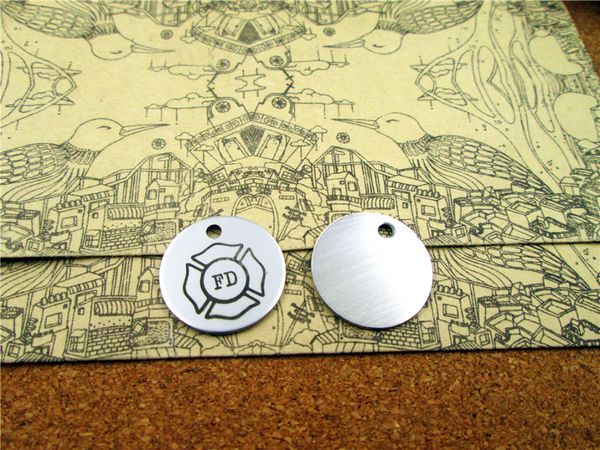 

40pcs--"fd fire dept"stainless steel charms more style for choosing diy charms pendants for necklace, Bronze;silver