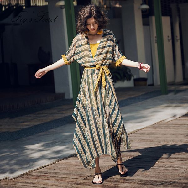 

casual dress sets for women female fashion dress with for girl thin beach dresses bohemian two-piece irregular, White;black