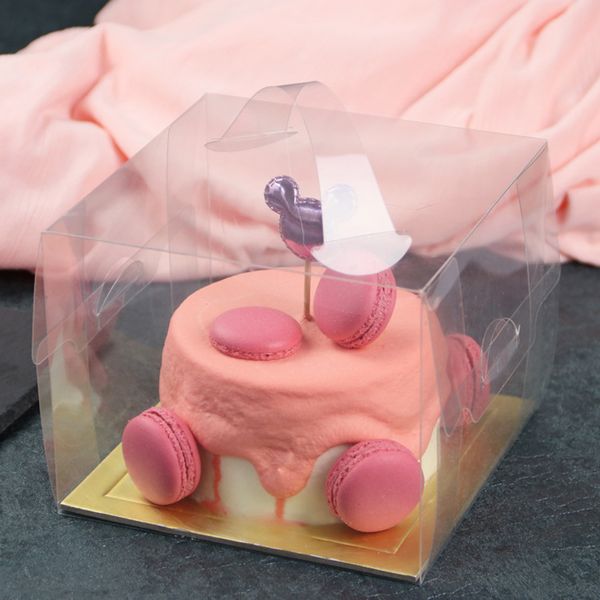 

cake boxes 4inch clear plastic transparent cupcake packaging box wedding party gift box cake packaging supplies