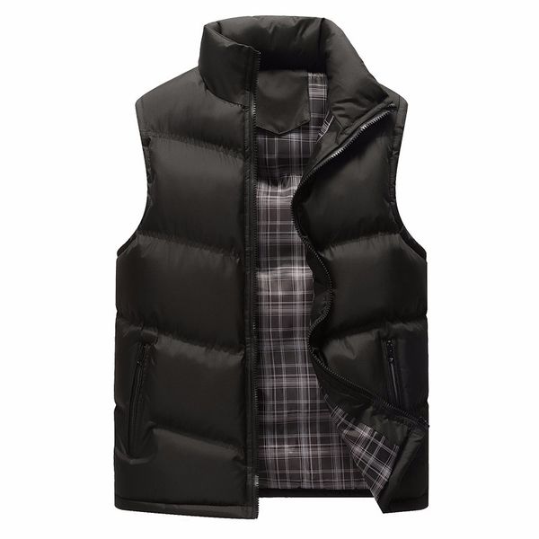 

men down vest stylish autumn winter warm sleeveless jacket waistcoat men's windproof vest fashion casual coats mens 5 colors, Black;white