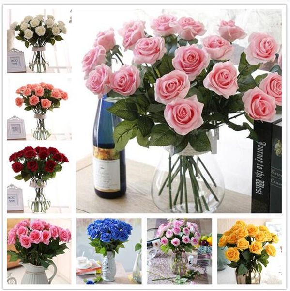 Acheter Rose Fleurs Artificielles Fleurs En Soie Real Touch Rose Bouquet De Mariage Home Party Design Fleurs Mariée Bouquet G376 De 131 Du Garden01