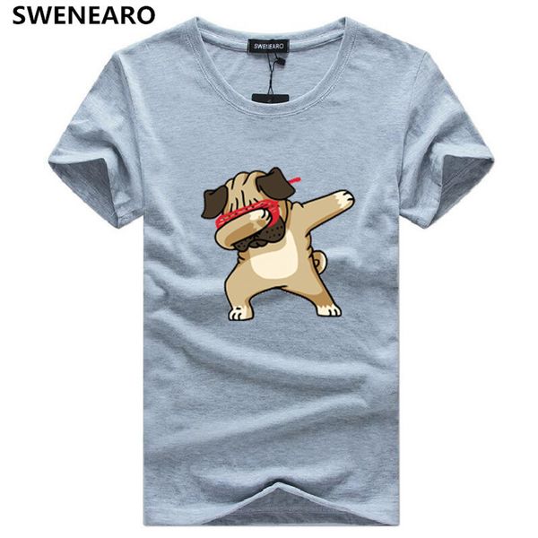 

swenearo men's t-shirt dogs animal cartoon printing men t shirt men summer hipster tee shirt plus size 5xl, White;black