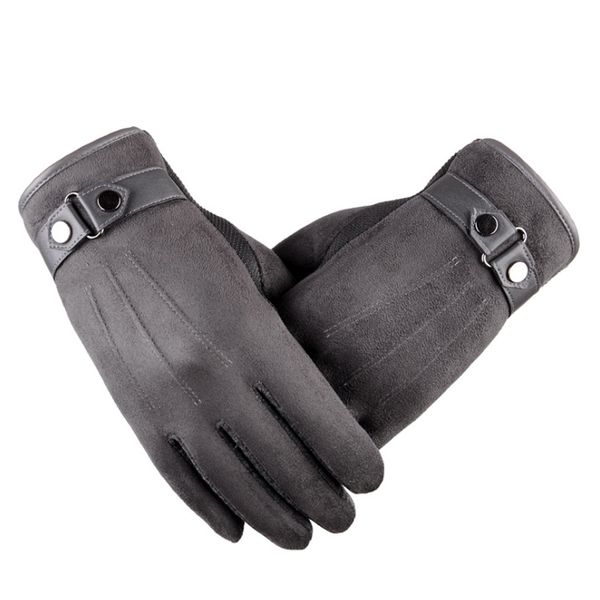 

fashion touching screen gloves mobile phone smartphone gloves driving thicken cashmere thermal mittens male women winter, Blue;gray