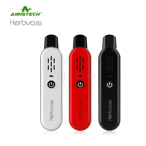 

100% первоначально Airis Airistech Herbva 5G Vape Pen Starter Kit 1000mAh Мини Портативный Herbal Pen Ceramic Камерный сухой травы Vaporizerer