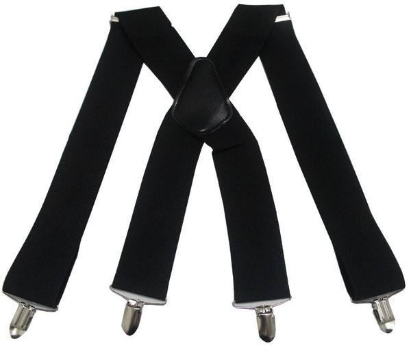 

2017 new fashion male 50mm wide suspenders for mens, Black;white