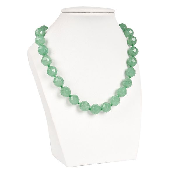 

18 inches green in the transparency 12 mm dong ling jasper necklace , fashion women's anniversary, Silver
