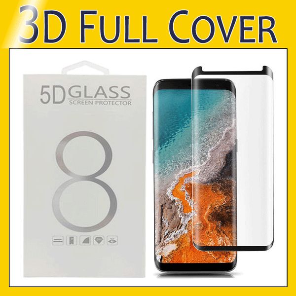 

For 10e 10 plu creen protector tempered gla good quality ca e friendly 3d film for am ung galaxy 8 9 plu note 9 8 with package