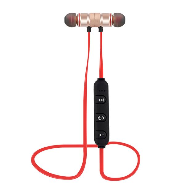 

2018 factory sell metal magnetic wireless for samsung headphones 4.1 headphones stereo sports wireless in-ear bluetooth headphones