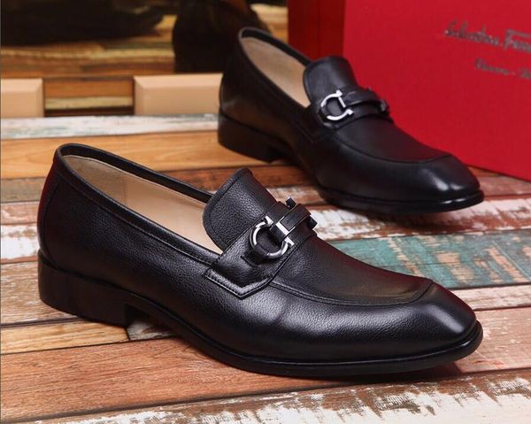 

2018 mens shoes mens loafers stylist metal button coloursmens designer shoes men luxury loafers 38-45 ff, Black