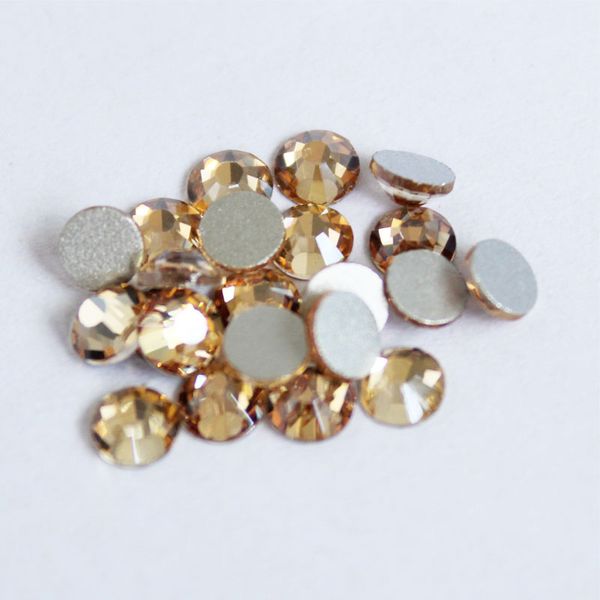 

1440 pcs/pack ss3-ss34 lt.col.z nail art decorations rhinestones for 3d charm glass flatback non ix diy, Silver;gold