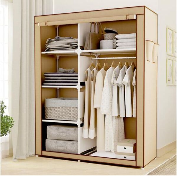 

chinaguangdong yicainianhua household simple wardrobe colthes wardrobe cabinet multifunctional modern wardrobe steel pipe ycb5628 cloth