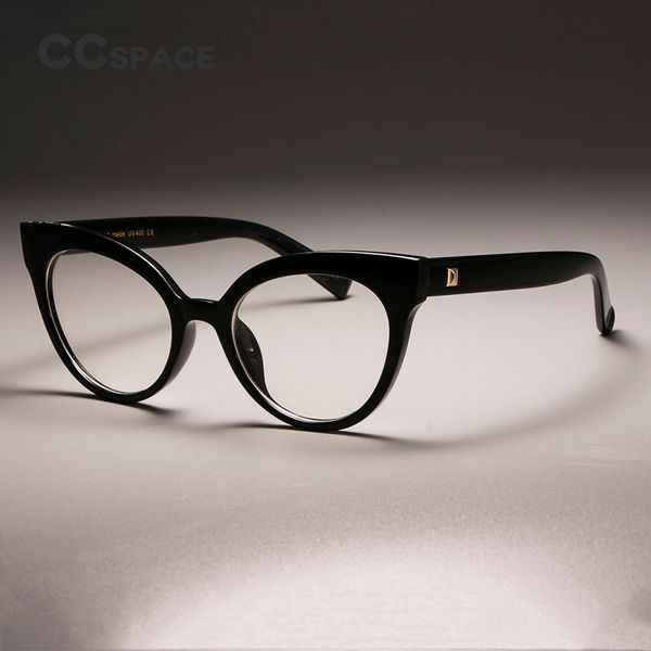CCSPACE Damen Retro Brille Rahmen Elegante Cat Eye Frauen Marke Designer Weibliche Optische Brillen Mode Brillen 45143