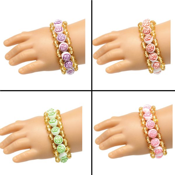 

18 inches girl doll pearl bracelets fits our generation doll 18 inches girl doll cothes and accessories