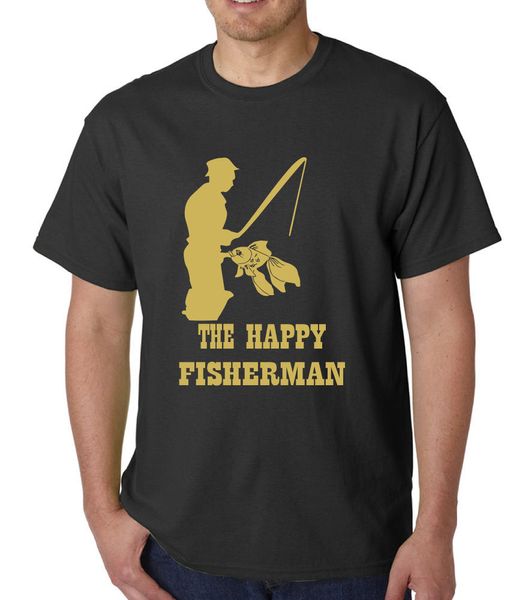 Happy Fisherman-heureux Angler-T-shirt-Taille S à XXL