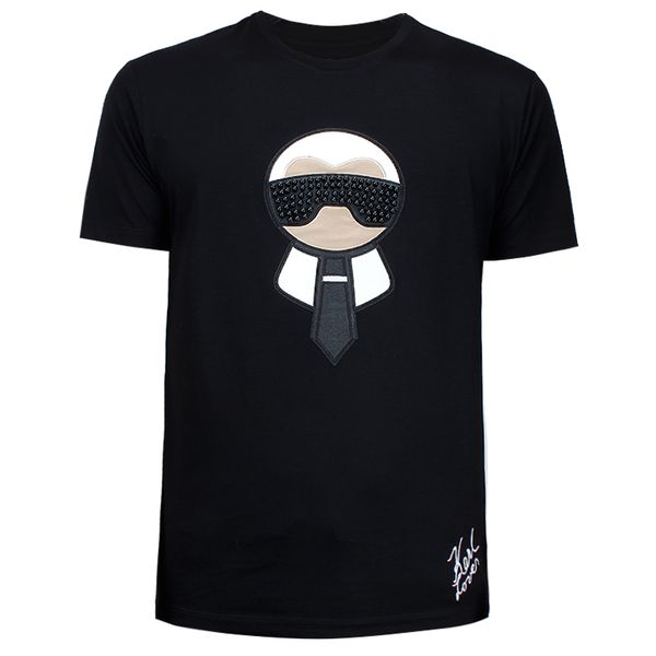

2019 smeumr new leather monster rivets fashion casual printing round neck men's t-shirt size m-3xl ing, White;black