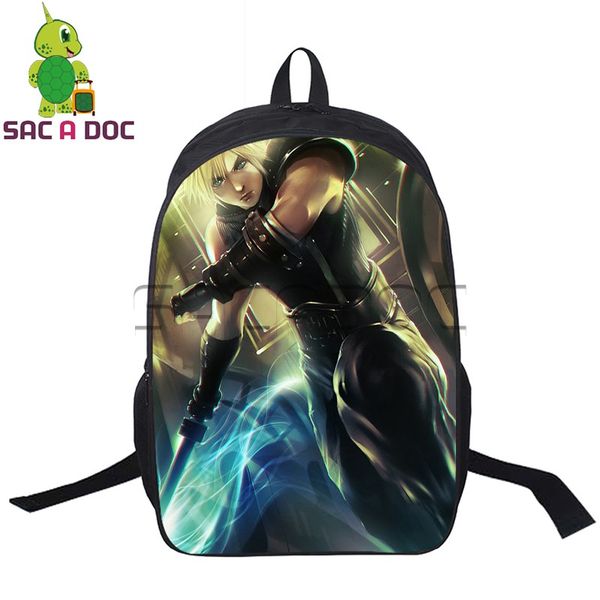 

anime final fantasy cloud backpack young men women cosplay backpack school for teenagers boys girls daily backpacks