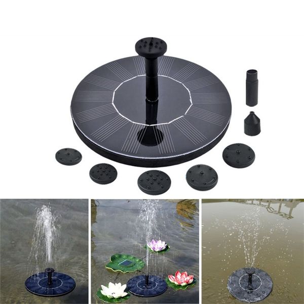 

new solar water pump floating panel kit fountain pool pump kit lotus leaf floating pond watering submersible garden water pump t2i351