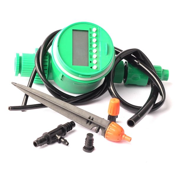 

green thumb irrigation kit irrigation timer control 4pcs orange insert atomize sprinkler and orange plastic mist sprinkler