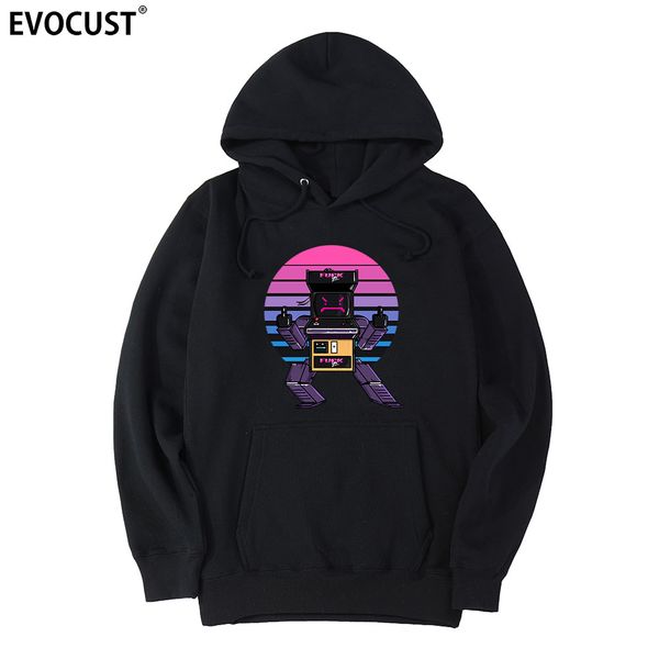 

kung fury men hoodies sweatshirts women combed cotton, Black