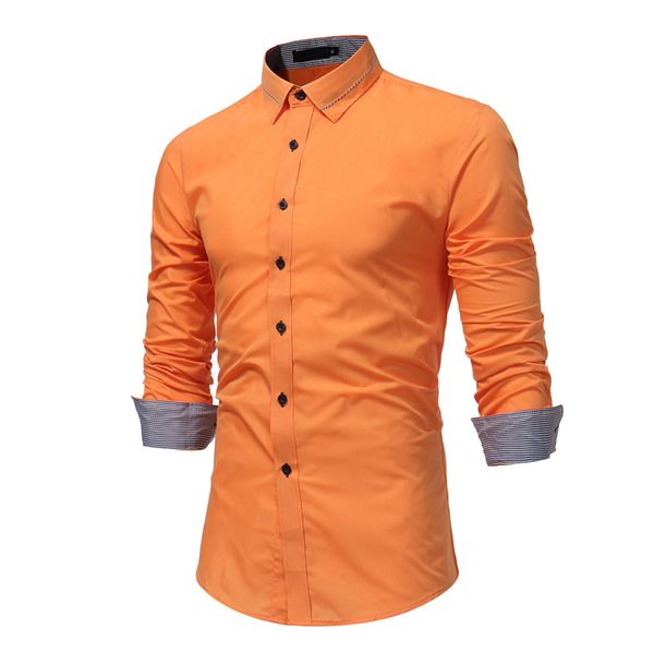 

new fashion brand men long dress comfortable men's autumn casual formal solid slim fit long sleeve dress shirt blouse, White;black