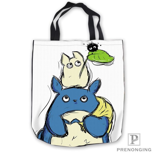

custom canvas anime-my-neighbor-totoro-tote shoulder shopping bag casual beach handbag daily use foldable canvas #180713-03-4