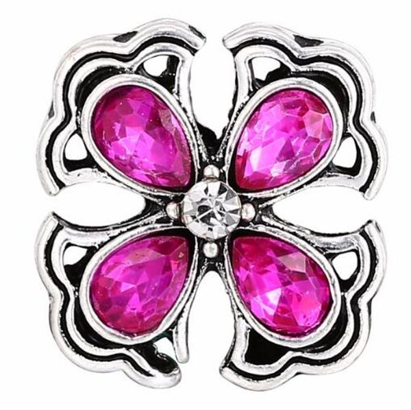 

30pcs/lot diy noosa button rose rhinestone snap jewelry crystal metal button gift fit 18mm snap button bracelet bangles diy jewelry, Bronze;silver