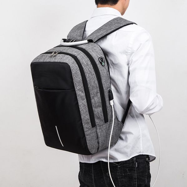 

travel backpack men fashion multifunctional anti-theft backpack intelligent usb rechargeable computer bag drop shipping