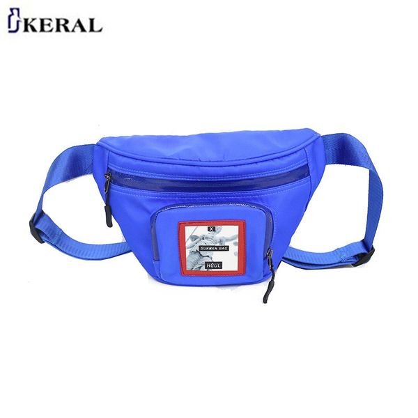 

unsingle shoulder chest package fashion concise pocket male female waist belt bum bag casual fanny pack pochete heuptas