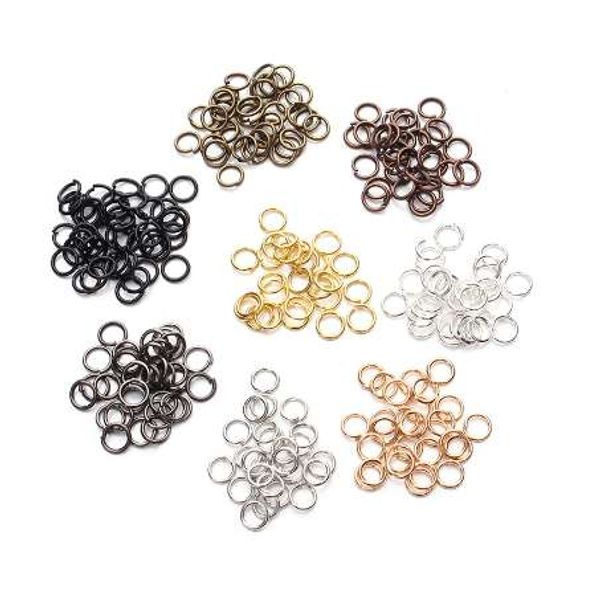 

6mm 200pcs/lot metal bronze/gun black/rhodium/gold/connectors diy jewelry open jump ring & split rings loop jewelry making f309, Silver