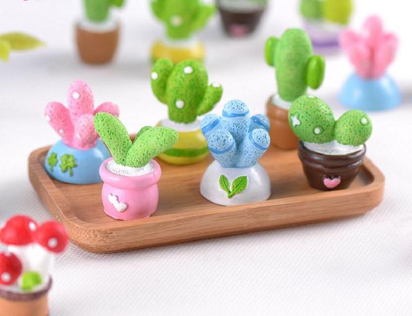 20pcs resina mista serie di cactus miniature paesaggio accessori per la casa giardino torta decorazione scrapbooking fai da te