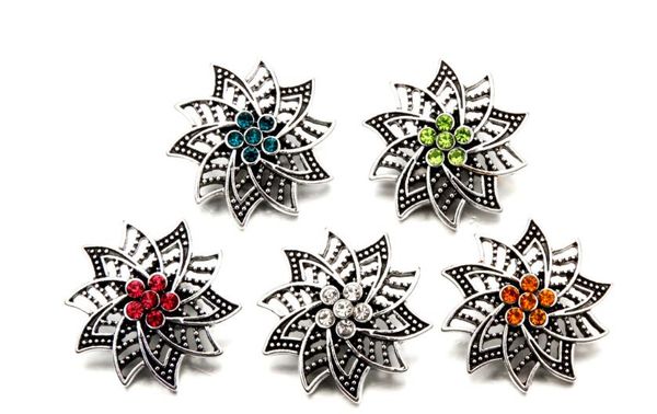 

20pcs/lot 18mm snap button charm noosa crystal retro new button diy handmade jewelry accessories 2018 new arrival design drop shipping, Bronze;silver