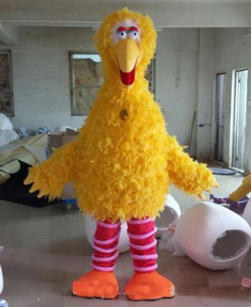 2019 de alta qualidade EVA material de luxo de pelúcia pássaro amarelo trajes da mascote filme adereços mostram andando dos desenhos animados vestuário festa de aniversário