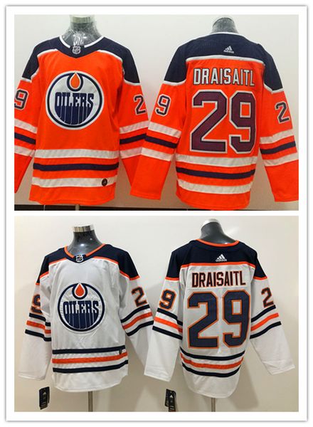 Leon Draisaitl White Orange Ice Hockey 