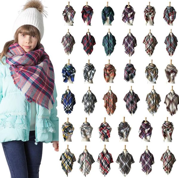 

10pcs kid solid color cashmere scarves with tassel striped children winter warm imitation cashmere scarf shawl sale, Blue;gray