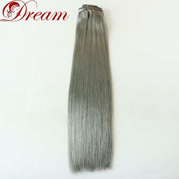 2019 Dream Virgin Human Hair Silver Silky Straight Double Drawn