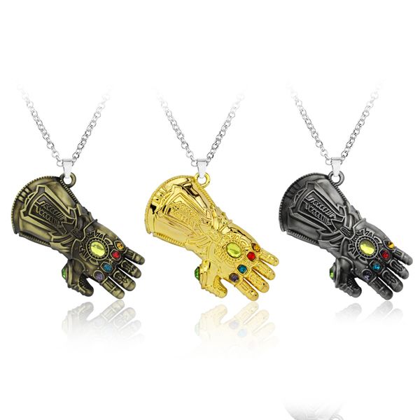 

Marvel 3 2018 New Thanos Infinity glove Gauntlet necklace Anime Gift