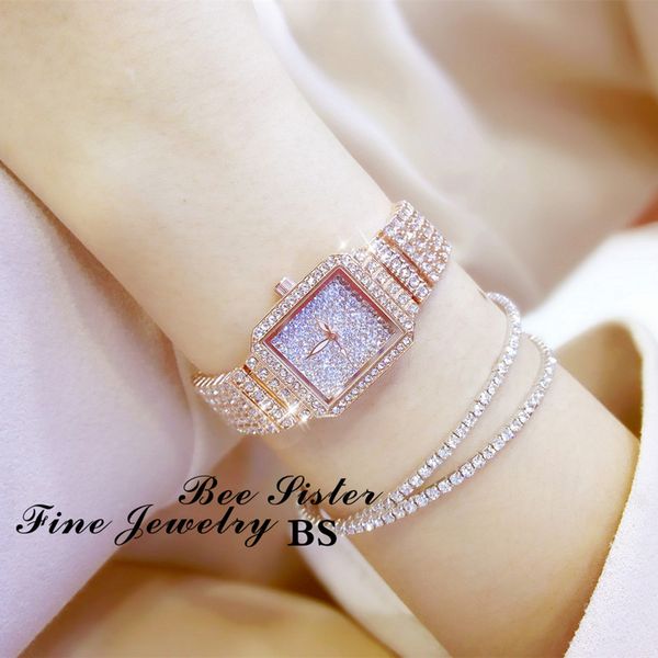 

2018 new selling quartz watch high-end diamonds luxury student waterproof stainless steel bracelet watch for women hot, Slivery;brown