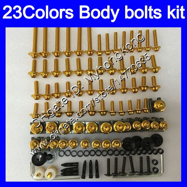 

fairing bolts full screw kit for kawasaki zx6r 98 99 00 01 zx 6r zx 6 r 98 99 zx-6r 1998 1999 body nuts screws nut bolt kit 25colors