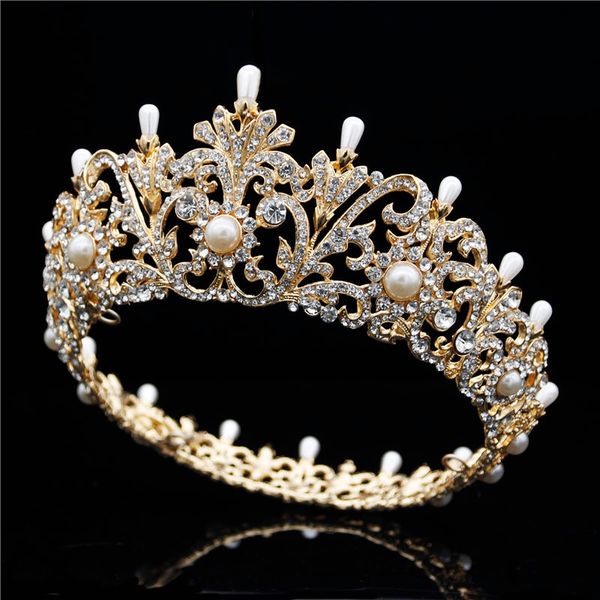 

pageant tiara for wedding crown queen bridal tiaras and crowns headband prom dinner wedding hair accessories hair jewelry c18110801, Slivery;golden