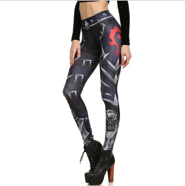 

новая леди сексуальные брюки мода печати эластичные колготки леггинсы девушки женщины осень теплый цифровой печати bottomwear эластичные брю, Black;white