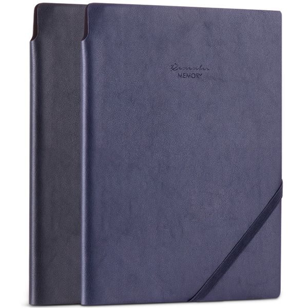 

deli 22215 pu face nota5 205x143mm 96 sheets notpen clip design blue black customize logo abailable, Purple;pink