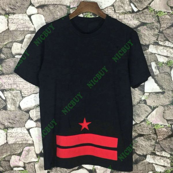 

fashion designer brand spring summer clothing t-shirt for men embroidery star red striped tshirt tee women short sleeve t shirts, White;black