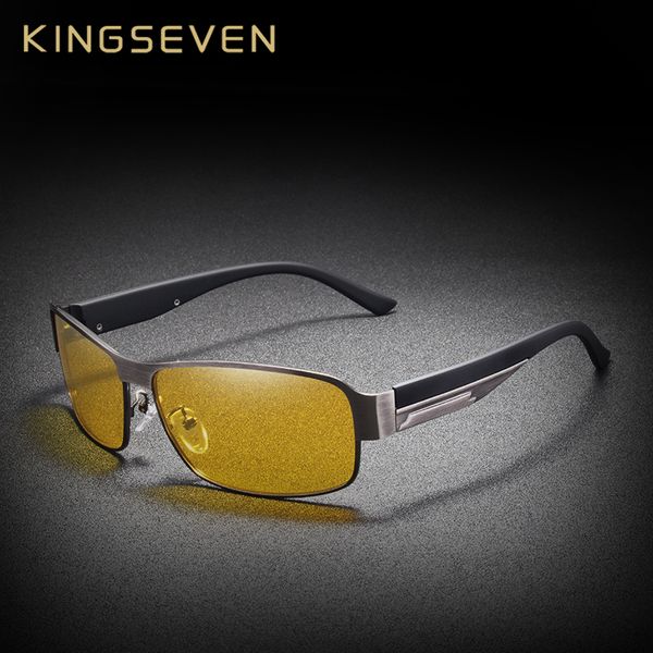 

kingseven night vision glasses brand design polarized sunglasses women men driving anti-glare goggles, White;black