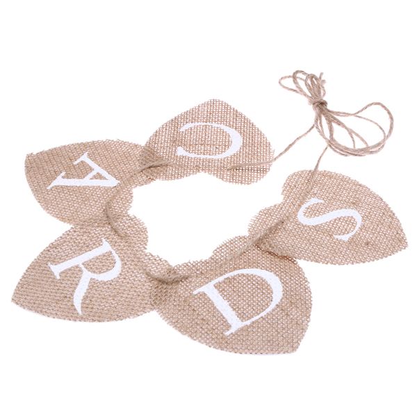 2019 Burlap Banner Vintage Rustic Wedding Decoration Theme Sign