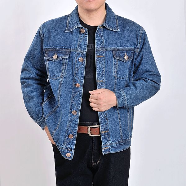 

men's outwear cowboy jackets clothing 2018 autumn and winter large size jacket coat male button casual blue denim jacket s-4xl, Black;brown